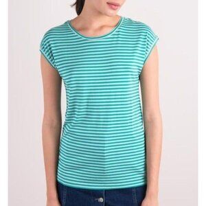 Blue Rain Cap Sleeve Blouse Size M